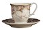 JOGO DE 12 PEÇAS PARA CAFÉ ABINGTON ROSE GOLD EM PORCELANA 50ML - Imagem 1