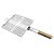 GRELHA RETANGULAR EASY GRILL PARA CHURRASCO EM ACO INOX COM CABO DE MADEIRA L52XP23CM - Imagem 1