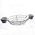 CESTA OVAL EM ACO INOX COM 2 MOLHEIRAS EM MELAMINA L34,5XP15XA6CM COR PRATA - Imagem 1