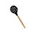 ESCUMADEIRA DE SILICONE C/CABO DE BAMBU CHARMY PRETO 31,5cm - Imagem 1