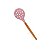 ESCUMADEIRA DE SILICONE C/CABO DE BAMBU CHARMY ROSA 31,5cm - Imagem 1
