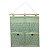 ORGANIZADOR PAREDE POLIÉSTER CHEVRON GREEN 5 BOLSOS 31x34cm - Imagem 1