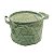 CESTO ORGANIZADOR DE POLIÉSTER REDONDO CHEVRON GREEN 20x16cm - Imagem 1