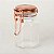 POTE HERMÉTICO VIDRO BOROSSILICATO TAMPA METAL GOLDEN 7x12cm - Imagem 1