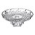 CENTRO MESA DECORATIVO C/PÉ CRISTAL CHUMBO DIAMANTE 40x16cm - Imagem 1