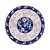 PRATO P/SOBREMESA DE PORCELANA BLUE GARDEN RASO 19,5cm - Imagem 1
