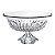 CENTRO MESA DECORATIVO C/PÉ CRISTAL CHUMBO 42x25cm - Imagem 1