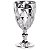 CJ 6 TAÇAS P/ÁGUA VIDRO SODO-CÁLCICO DIAMOND PRATEADA 325ml - Imagem 1