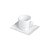 CJ 6 XÍCARAS P/CAFÉ C/PÍRES PORCELANA SUPER WHITE 90ml - Imagem 1
