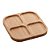 PETISQUEIRA C/4 DIVISÓRIAS DE BAMBU SQUARE 20x20x1,6cm - Imagem 1