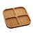 PETISQUEIRA C/4 DIVISÓRIAS DE BAMBU SQUARE 25x25x1,6cm - Imagem 1