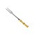 GARFO/ESPETO P/CHURRASCO AÇO INOX CABO PLÁSTICO BAMBU 25,5cm - Imagem 1