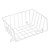 CESTA ORGANIZADORA EMPILHÁVEL METAL BRANCO 29x22x12cm - Imagem 1