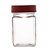 POTE VIDRO BOROSILICATO C/TAMPA DE ACRÍLICO VERMELHA 350ml - Imagem 3