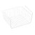 CESTA ORGANIZADORA PRATELEIRA METAL BRANCO 30x25,5x14cm - Imagem 1