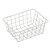 CESTA ORGANIZADORA METAL BRANCO 20x15,5x8cm - Imagem 1