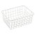 CESTA ORGANIZADORA METAL BRANCO 28x22x12,5cm - Imagem 1