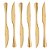 CJ 6 FACAS P/CHURRASCO DE AÇO INOX POSITANO DOURADO 23cm - Imagem 2