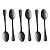 CJ 6 COLHERES P/CAFÉ DE AÇO INOX POSITANO PRETO 12cm - Imagem 2