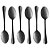 CJ 6 COLHERES P/SOBREMESA DE AÇO INOX POSITANO PRETO 18cm - Imagem 2