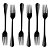 CJ 6 GARFOS P/MESA DE AÇO INOX POSITANO PRETO 20cm - Imagem 2
