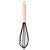 BATEDOR DE OVOS DE NYLON PRETO C/CABO AÇO INOX ROSÉ 26,5cm - Imagem 2
