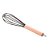 BATEDOR DE OVOS DE NYLON PRETO C/CABO AÇO INOX ROSÉ 26,5cm - Imagem 1