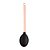 COLHER DE NYLON PRETA C/CABO DE AÇO INOX ROSÉ 34cm - Imagem 2