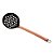 ESCUMADEIRA DE NYLON PRETA C/CABO DE AÇO INOX ROSÉ 34cm - Imagem 1
