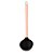CONCHA DE NYLON PRETA C/CABO DE AÇO INOX ROSÉ 30cm - Imagem 2