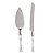 CJ 2PC P/BOLO AÇO INOX C/CABO PLÁSTICO BAMBU 27,5cm/23,5cm - Imagem 1