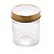 POTE VIDRO BOROSILICATO C/TAMPA ACRÍLICO DOURADA 350ml - Imagem 1