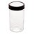 POTE VIDRO BOROSILICATO C/TAMPA DE ACRÍLICO PRETA 500ml - Imagem 1