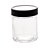 POTE VIDRO BOROSILICATO C/TAMPA DE ACRÍLICO PRETA 350ml - Imagem 2