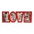 PORTA-RETRATO DE PLÁSTICO LOVE P/4 FOTOS VERMELHO 10X15cm - Imagem 1