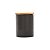 POTE DE PORCELANA C/TAMPA DE MADEIRA BAMBOO PRETO 700ml - Imagem 2