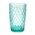 CJ 6 COPOS ALTOS DE VIDRO BICO DE ABACAXI AZUL TIFFANY 330ml - Imagem 2