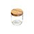 POTE DE VIDRO SODO-CÁLCICO WOOD TRANSPARENTE E MARROM 425ml - Imagem 2