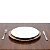 SOUSPLAT DE VIDRO GLAMOUR DOURADO 33cm - Imagem 3