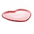 CJ 2 PRATOS PORCELANA CORAÇÃO BEADS VERMELHO 20x17x2cm - Imagem 2