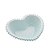 SALADEIRA PORCELANA CORAÇÃO BEADS AZUL 18x15x5cm - Imagem 1