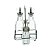 CJ 4PC GALHETEIRO  VIDRO C/SUPORTE  METAL PRETO 200ml/70ml - Imagem 1