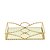 BANDEJA DECORATIVA METAL C/ESPELHO DOURADO 31x20x6cm - Imagem 1