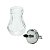 AÇUCAREIRO DE VIDRO C/TAMPA DE AÇO INOX 7,5x14cm - Imagem 4