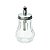 AÇUCAREIRO DE VIDRO C/TAMPA DE AÇO INOX 7,5x14cm - Imagem 1