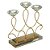 CANDELABRO METAL P/3 VELAS DOURADO 28x8x26cm - Imagem 4