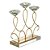 CANDELABRO METAL P/3 VELAS DOURADO 28x8x26cm - Imagem 3