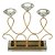CANDELABRO METAL P/3 VELAS DOURADO 28x8x26cm - Imagem 2