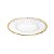 SOUSPLAT DE VIDRO C/CORDÃO CROISE DOURADO 35cm - Imagem 1