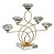 CANDELABRO METAL P/5 VELAS DOURADO 15x10x27cm - Imagem 3